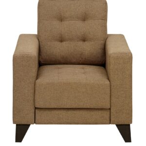 Nilkamal Novelty 1 Seater Fabric Sofa (Brown)