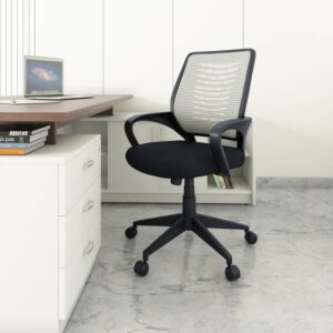Nilkamal Otis Mid Back Office Mesh Office Chair (Black/Grey)