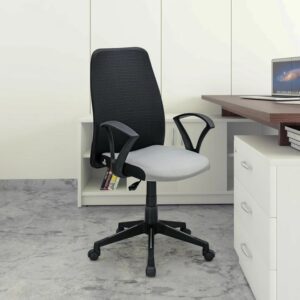Nilkamal Solitaire Mid Back Office Chair (Grey/Black)