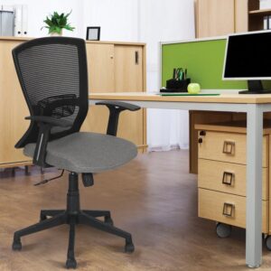 Nilkamal Victory Mid Back Office Mesh Office Chair (Grey/Black)