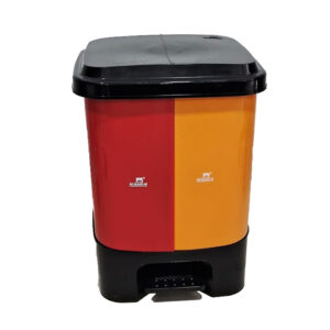 Nilkamal 10 Ltr Twin Dustbin (Red/Orange/Black)