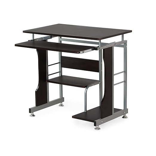 Nilkamal Alpha New Computer Table (Black-Walnut) 3