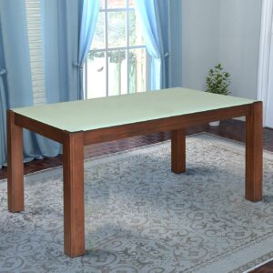 Nilkamal Brighton 6 Seater Tempered Glass Dining Table (Brown)