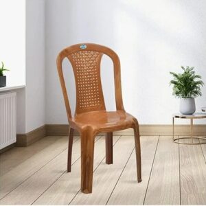 Nilkamal CHR4002 Plastic Armless Chair (Pear Wood)