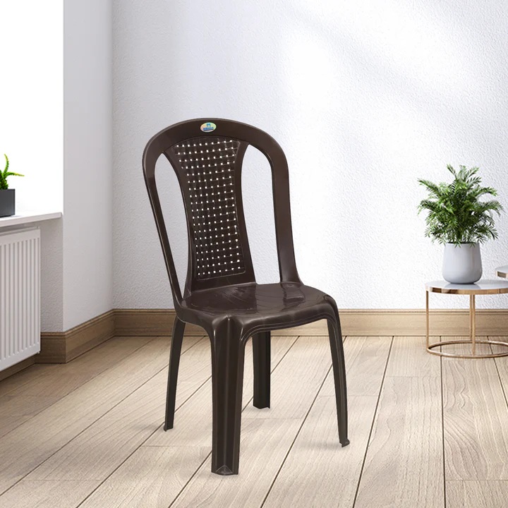 Nilkamal CHR4002 Plastic Armless Chair (Rose Wood) 1