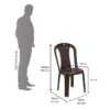 Nilkamal CHR4002 Plastic Armless Chair (Rose Wood) 10