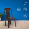 Nilkamal CHR4002 Plastic Armless Chair (Rose Wood) 3