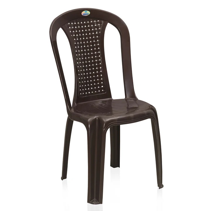 Nilkamal CHR4002 Plastic Armless Chair (Rose Wood) 6