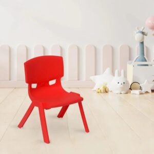 Nilkamal CHR5260A Plastic Baby Armless Chair (Bright Red)