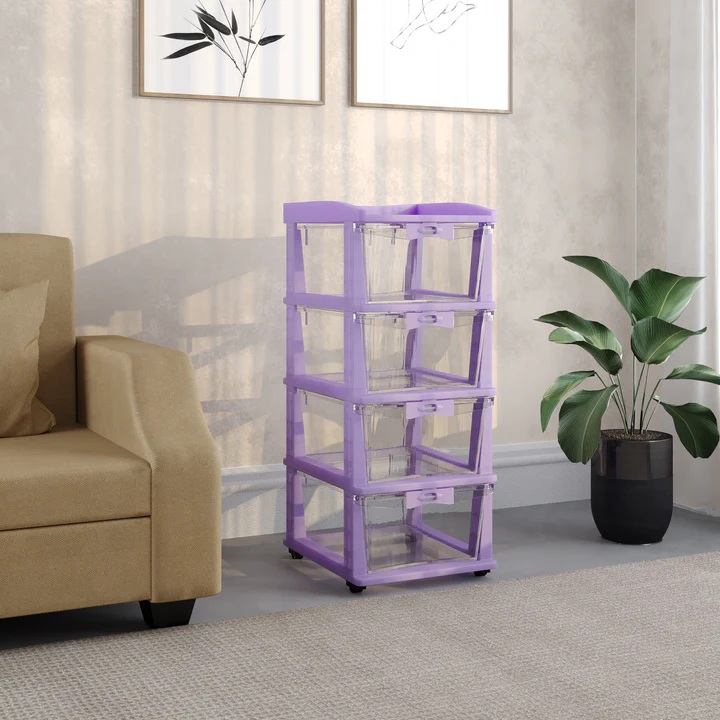 Nilkamal CHTR24 Four Layers Chest of Drawer (Voilet) 1