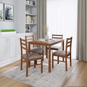 Nilkamal Carlos 4 Seater Dining Set (Walnut)