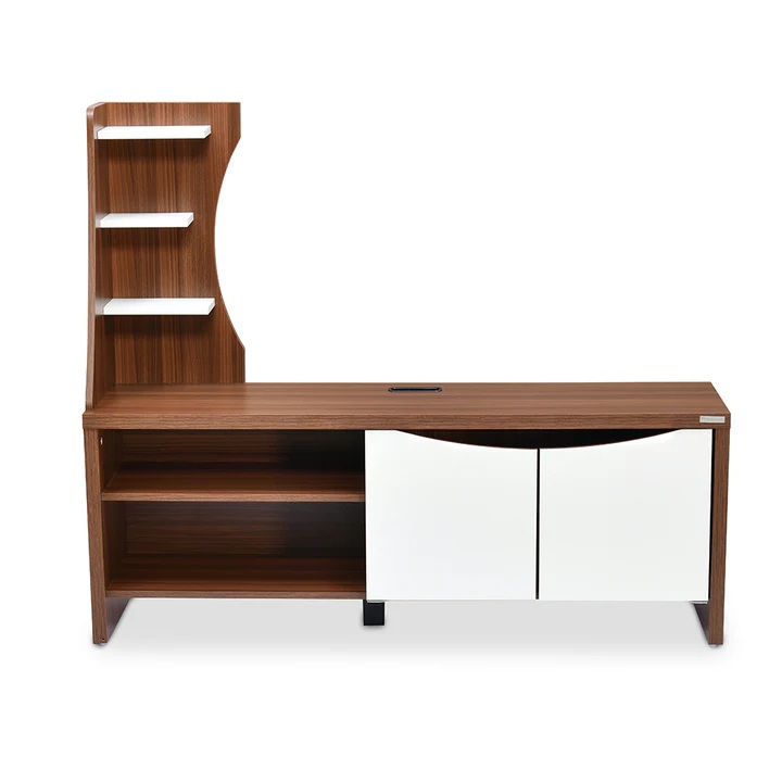 Nilkamal Caspian Wall Unit (Walnut and White) 2