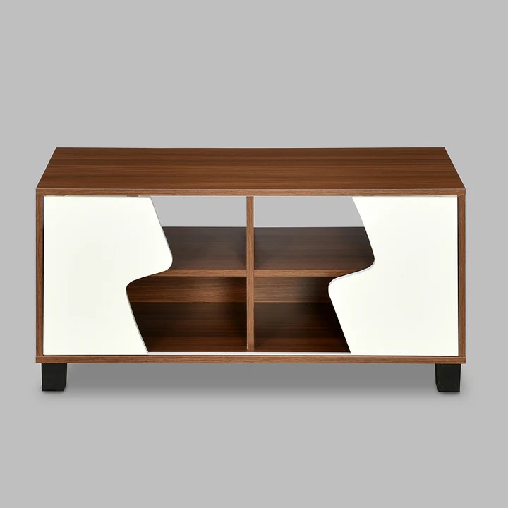 Nilkamal Clive TV Unit (Walnut and White) 3