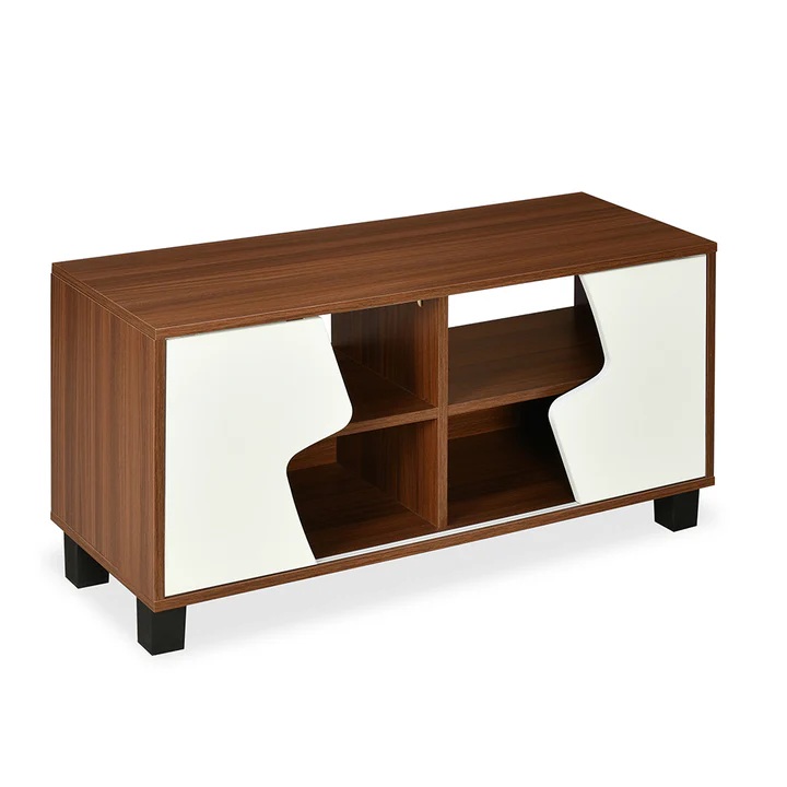 Nilkamal Clive TV Unit (Walnut and White) 6