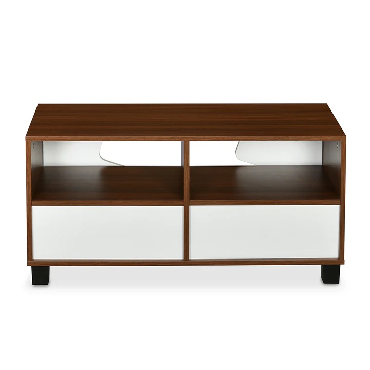 Nilkamal Clive TV Unit (Walnut and White) 8