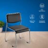 Nilkamal Contract 01 without Arm Visitor Chair (Black) 2