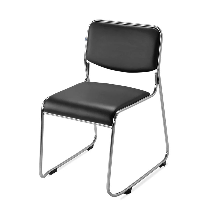 Nilkamal Contract 01 without Arm Visitor Chair (Black) 5
