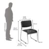 Nilkamal Contract 01 without Arm Visitor Chair (Black) 6