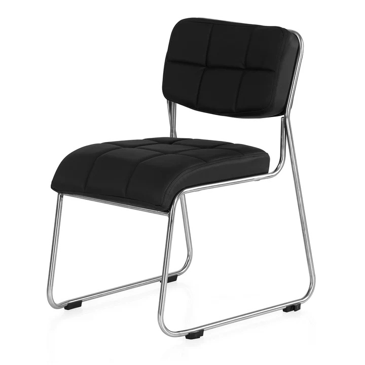 Nilkamal Contract 02 without Arm Visitor Chair (Black) 4