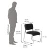 Nilkamal Contract 02 without Arm Visitor Chair (Black) 6