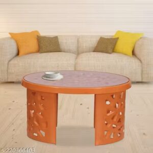 Nilkamal Crystal Plastic Centre Table (Canny Rust)
