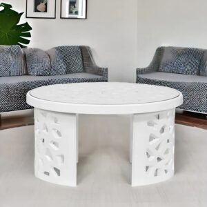 Nilkamal Crystal Plastic Centre Table (Milky White)
