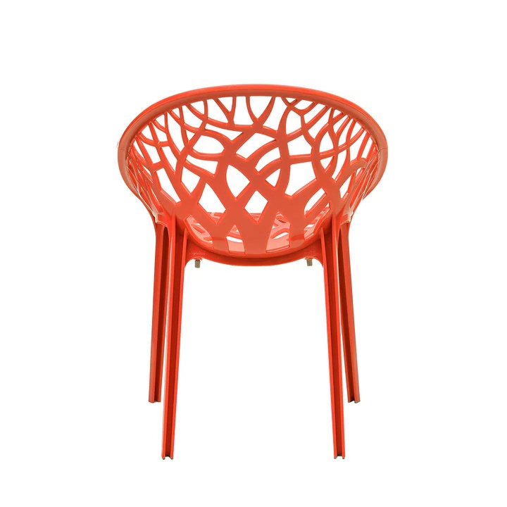 Nilkamal Crystal Polypropylene Armless Chair (Bright Red) 8