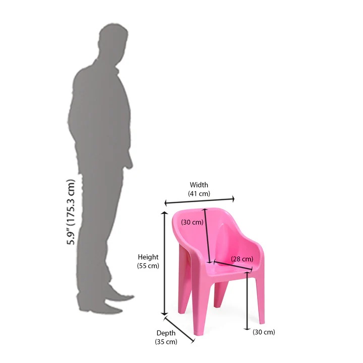 Nilkamal Eeezy Go Plastic Baby Arm Chair (Fairy Pink) 13