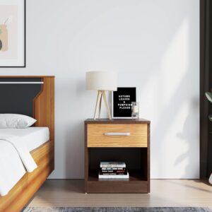 Nilkamal Enri Bedside Table (Wenge/Teak)
