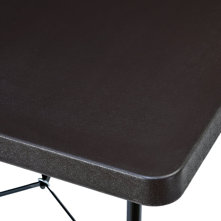 Nilkamal Festive 4 ft Foldable Rectangle Table (Brown) 8