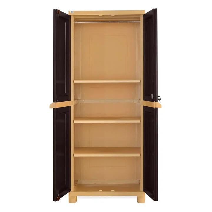 Nilkamal Freedom Big 1 (FB1) Plastic Storage Cabinet (Weathered Brown and Biscuit) 4