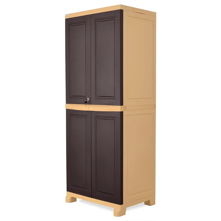 Nilkamal Freedom Big 1 (FB1) Plastic Storage Cabinet (Weathered Brown and Biscuit) 6