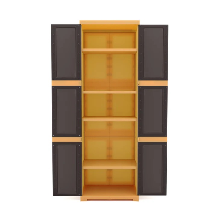 Nilkamal Freedom Mini Large (FML) Plastic Storage Cabinet (Weathered Brown - Biscuit) 5