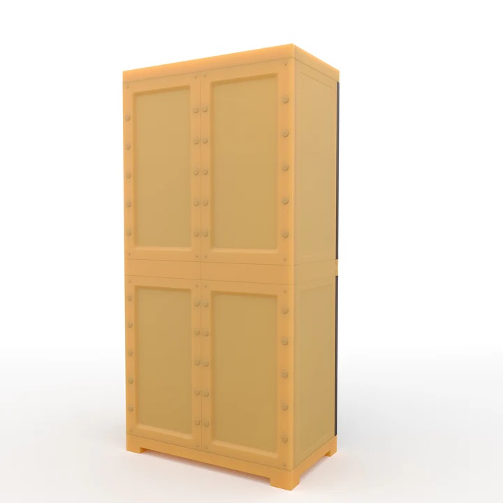 Nilkamal Freedom Mini Medium (FMM) Plastic Storage Cabinet (Weathered Brown 1 Biscuit) 6