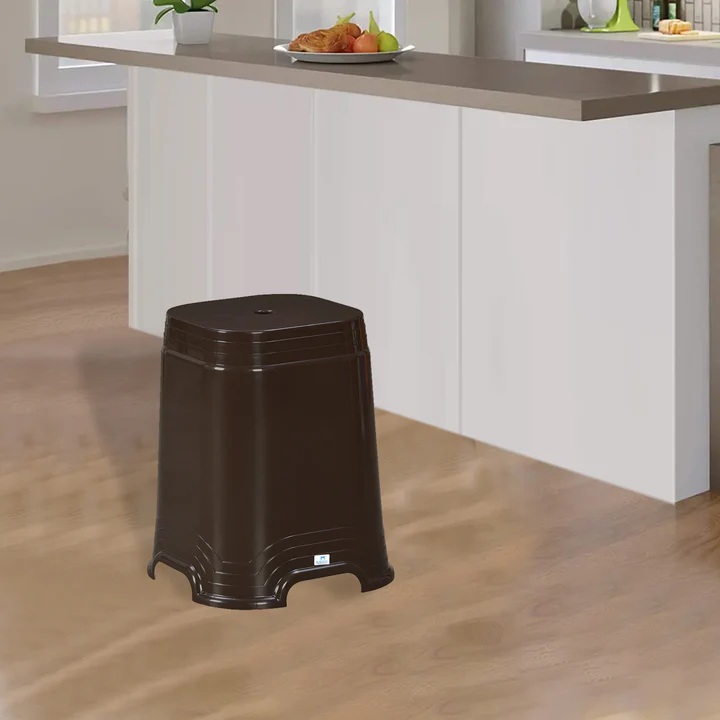 Nilkamal GOGO STL32 Plastic Stool (Season Rust Brown) 1