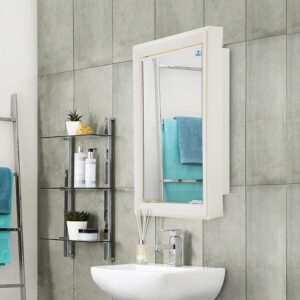 Nilkamal Gem Plastic Cabinet with Mirror (Ivory)
