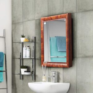 Nilkamal Gem Plastic Cabinet with Mirror (Mango Wood)