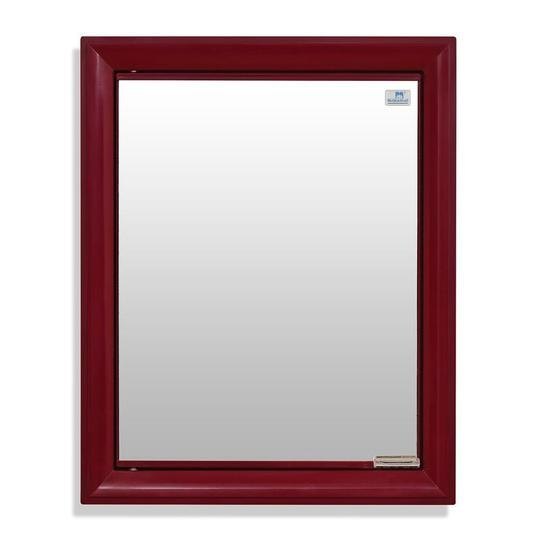 Nilkamal Gem Plastic Cabinet with Mirror (Maroon) 2