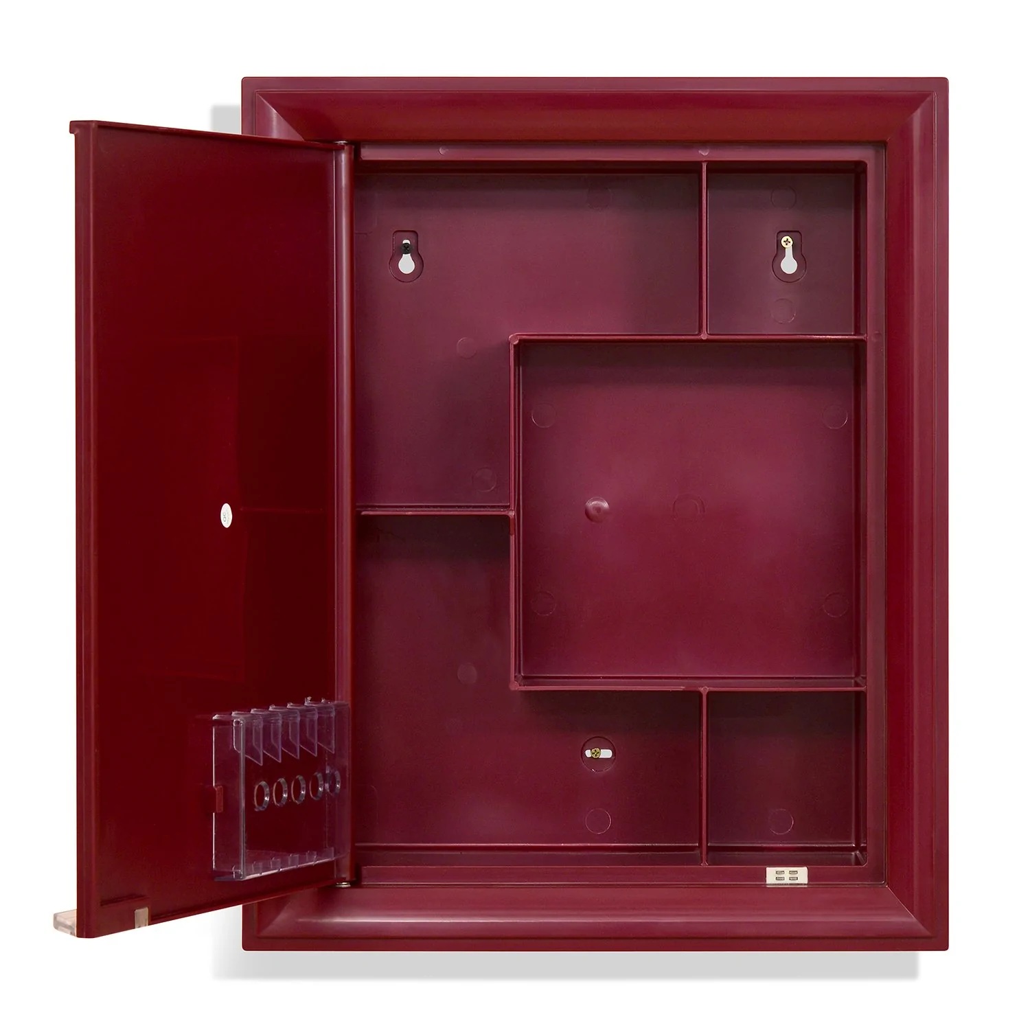 Nilkamal Gem Plastic Cabinet with Mirror (Maroon) 3