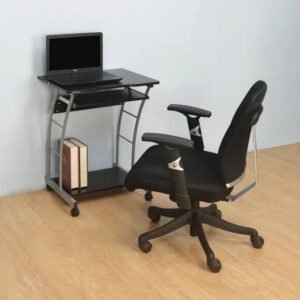 Nilkamal Leo Computer Table (Black/Walnut)