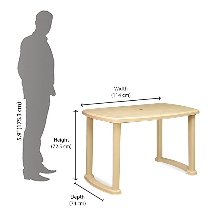 Nilkamal Marvel Dining Table (Marble Beige) 6