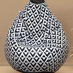 Nilkamal Modern Bean Bag XXL (Black/White)