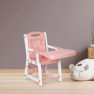Nilkamal Octo Junior Plastic Kids Chair with Tray (Milky White & Crisp Onion)