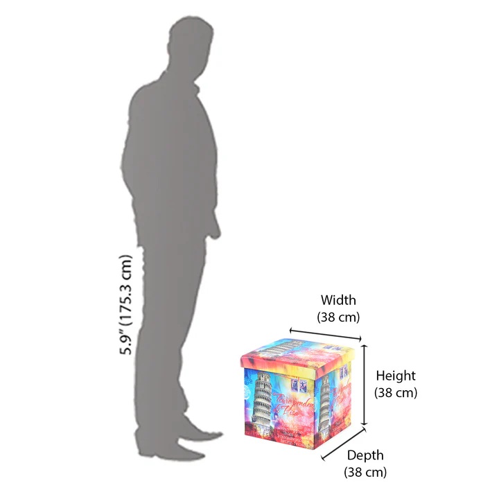 Nilkamal Pisa Folding Storage Ottoman (Assorted) 6