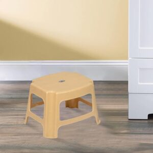 Nilkamal STL05 Plastic Stool (Marble Beige)