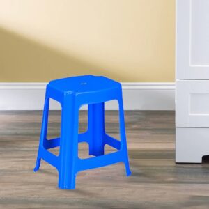 Nilkamal STL06 Plastic Stool (Deep Blue)