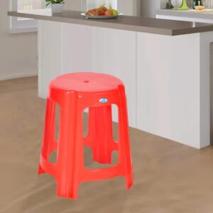 Nilkamal STL10 Plastic Stool (Bright Red)