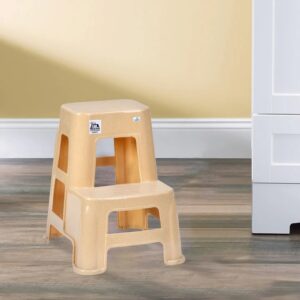Nilkamal STL21 Plastic Stool (Marble Beige)