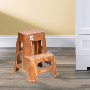 Nilkamal STL21 Plastic Stool (Pear Wood)