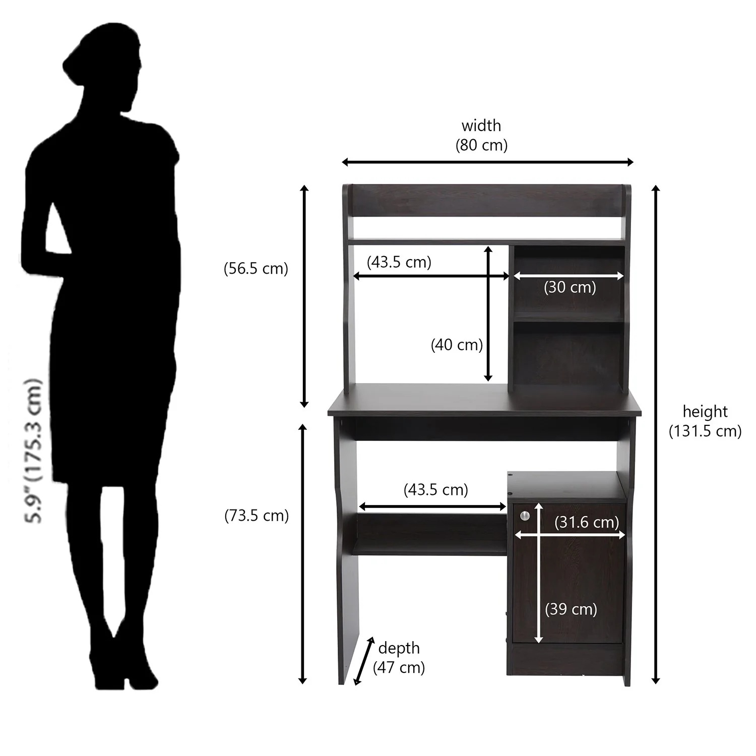 Nilkamal Stark Study Table (New Wenge) 8